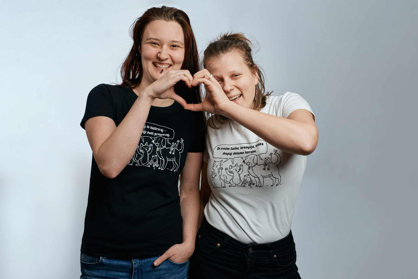 Majica M/Ž "Za srečne tačke, kremplje, krake skupaj delamo korake."